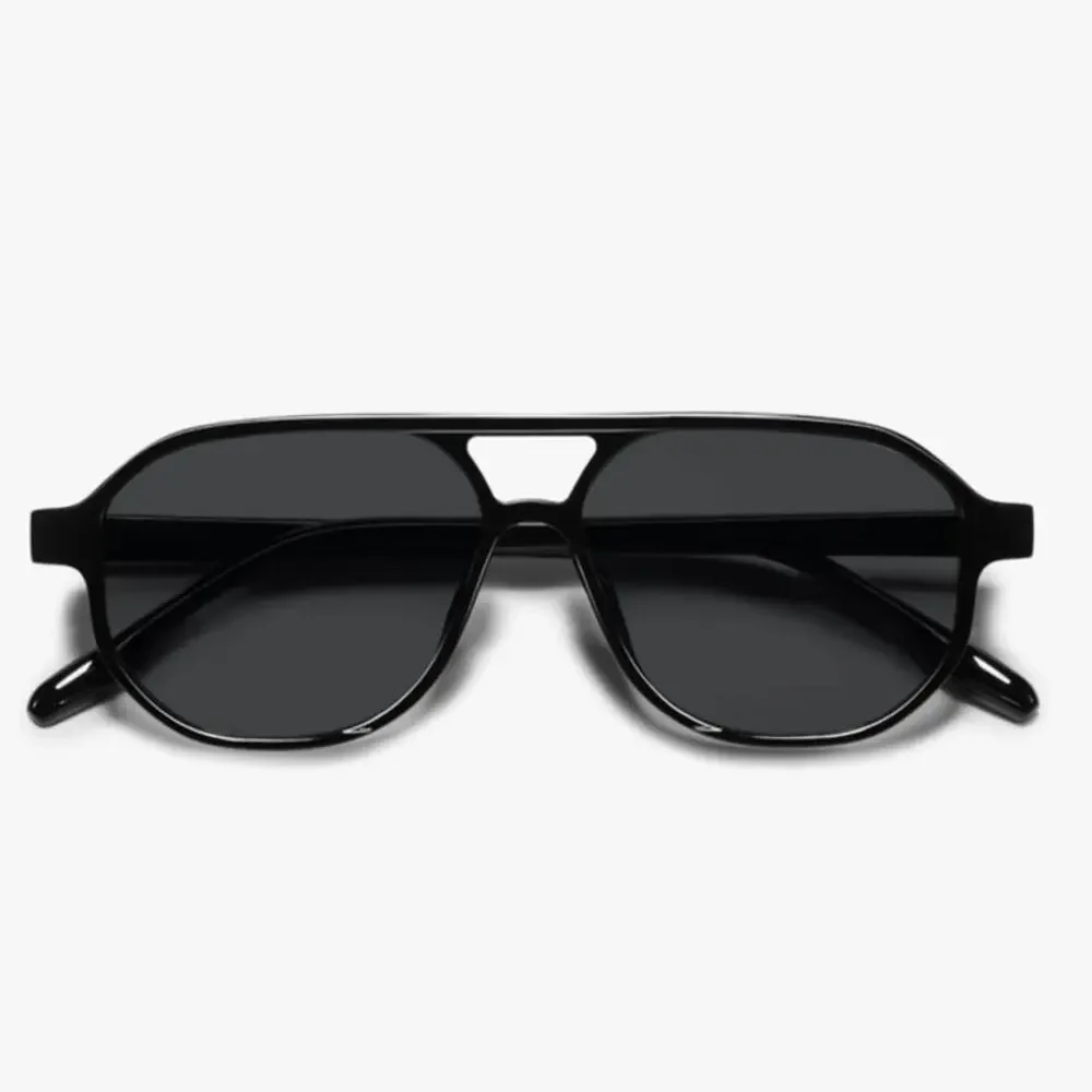 NWT Sumata Black Plastic Sunglasses UV 400 Protection Lenses Unisex